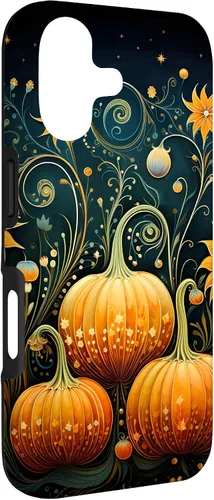 Vista 3 de Pumpkins - Carcasa para iPhone 17, diseño floral de otoño