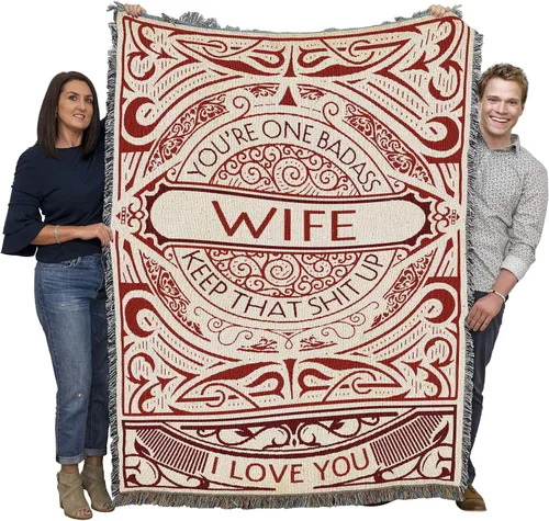 Vista 14 de Pure Country Weavers Manta The Only Thing Better Wife Children Mother – Tapiz de regalo tejido de algodón – Fabricado en los Estados Unidos