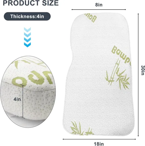 Vista 2 de Almohada de rodilla refrescante para dormir de lado, almohada de piernas 100% relleno de espuma viscoelástica para dormir de lado, almohada