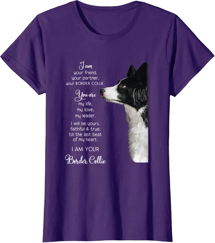 Vista 12 de Funny I Am Your Friend Your Partner Your Border Collie - Camiseta de regalo, Negro, S