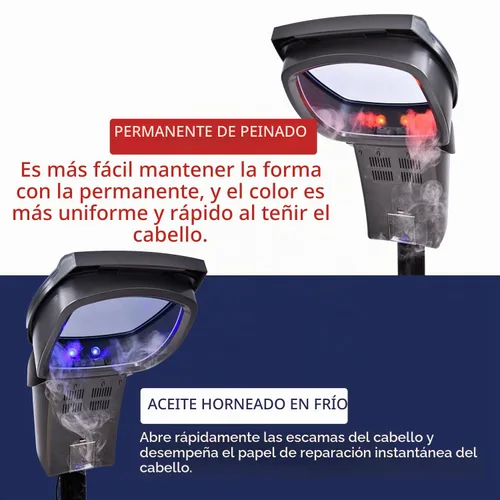 Vista 3 de Peluquería Profesional O3 Ozone Micro Mist Vapor Para El Cabello Acelerador Procesador De Color Cuidado Del Cabello