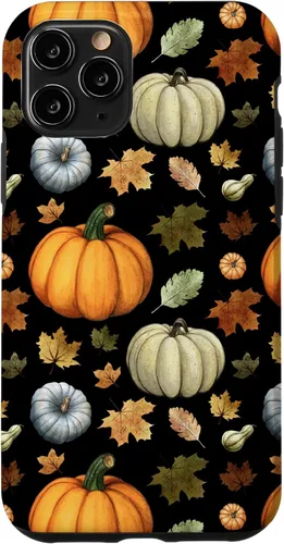 Vista 27 de iPhone 16 Falling Leaves Autumn and Pumpkin Happy Fall Case