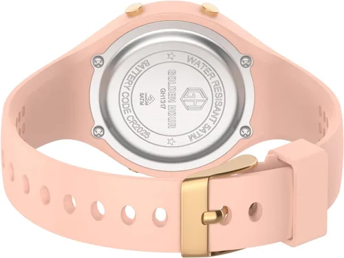 Vista 4 de GOLDEN HOUR Reloj de pulsera de silicona con cronógrafo digital impermeable para mujer