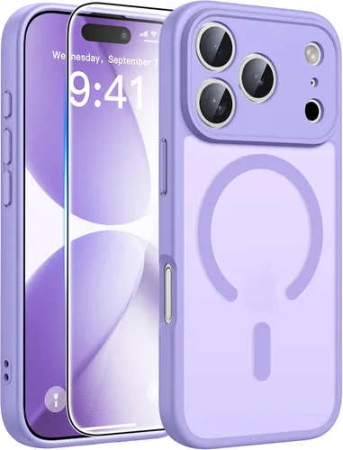 Vista 81 de FNTCASE for iPhone 17 Pro Case: Translucent Light Blue Slim Cases Compatible with MagSafe, Full Camera Protection & Tempered Glass Protector, 14FT