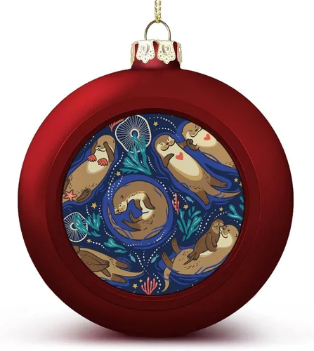 Vista 226 de Boobs Funny Shatterproof Matte Christmas Balls for Tree Wreath Home Decor 1PCS