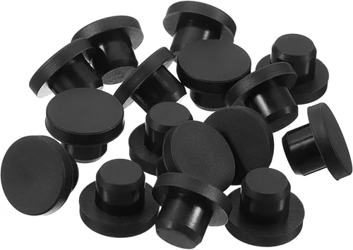 Vista 13 de uxcell 16 Piezas de Tapones de Goma Negros, 2.7mm para Agujeros de Enchufe de 2-2.5mm/0.08-0.1