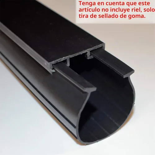 Vista 5 de Kit de burletes para puerta de garaje en forma de U para, sellado universal de grado profesional, extremos en T de gorma, de 5/16 pulgadas, y 3 3/4