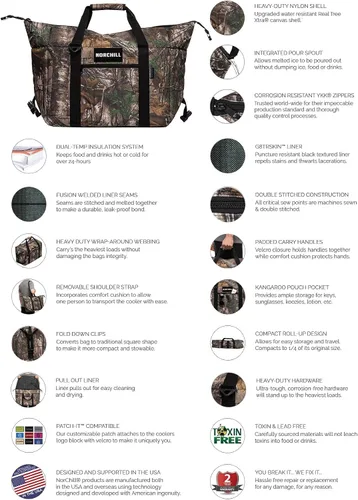 Vista 15 de NorChill Soft Coolers Enfriador suave, Realtree Xtra