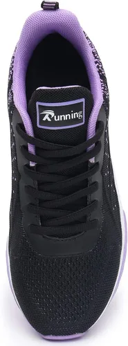 Vista 4 de GANNOU - Zapatos deportivos para mujer, tenis de moda para el gimnasio, correr, tenis y acondicionamiento físico, tallas 5.5-10 de EE.UU.