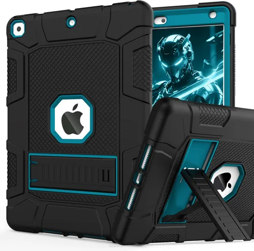 Vista 45 de Funda para iPad de 7ª/8ª generación, funda para iPad 10.2, híbrida, resistente, a prueba de golpes, funda de protección contra caídas construida