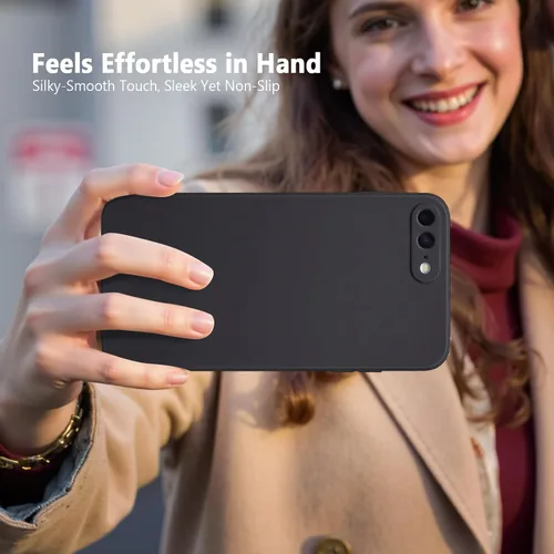 Vista 7 de FanTEK Funda para teléfono compatible con iPhone 7 Plus, iPhone 8 Plus, antiarañazos y huellas dactilares, funda protectora, color negro mate