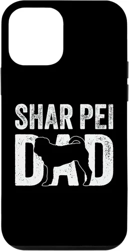 Vista 12 de iPhone 15 Retro Shar Pei Dad Papa Father's Day Sharpei Silhouette Case