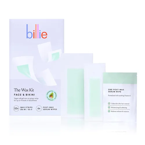 Vista 8 de Kit de Cera Billie - Cuerpo y Axilas - Fácil y Conveniente - Sin Calor - Hecho con Aloe y Aceite de Aguacate - Soft-Gel Vegano - 36 tiras de cera
