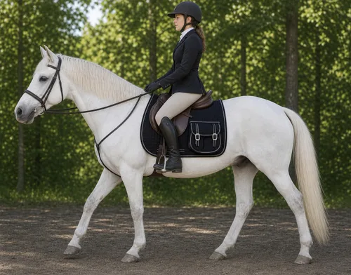 Vista 4 de CHALLENGER Horse English Quilted Fleece Padded Dressage Saddle Pad with Pockets 72121-124