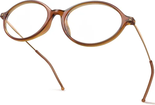 Vista 13 de VISOONE Oval Blue Light Blocking Glasses Women Small 100% UV400 Protection