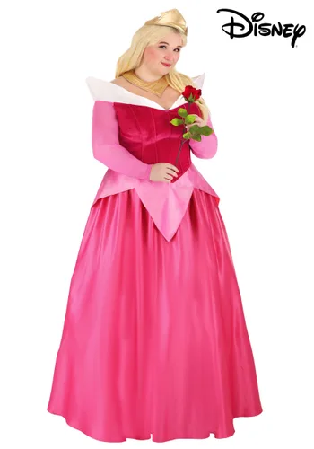 Vista 6 de Disfraz Premium de Aurora La Bella Durmiente para Mujer Talla Plus Multicolor