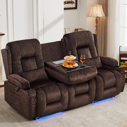Vista 15 de URRED Wall Hugger Power - Sofá reclinable con masaje y calor, color beige