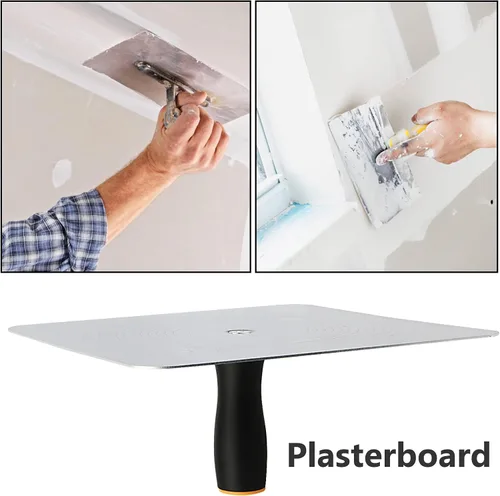 Vista 7 de SEUNMUK 2 piezas de halcón para paneles de yeso de 12 x 12 pulgadas, halcón enlucido de aluminio, soporte para tabla de mortero con mango de agarre