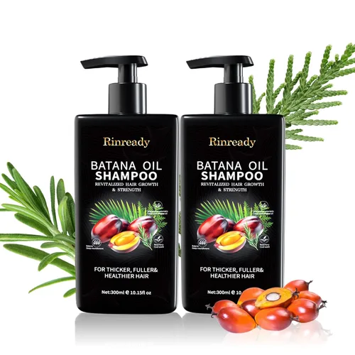 Vista 8 de Batana - Champú de romero para cabello adelgazante, champú fortalecedor de biotina para hombres y mujeres, cuidado nutritivo del cuero cabelludo