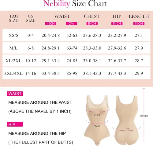 Vista 4 de Nebility Body moldeador de cintura sin costuras con cuello redondo y control de abdomen para mujer