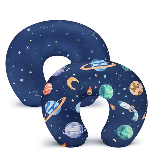 Vista 8 de Pea Pod Fundas de almohada de lactancia, paquete de 2 fundas suaves y adorables para almohadas de lactancia, cómodas fundas elásticas para almohadas