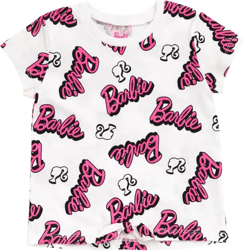 Vista 3 de Barbie Conjunto de camiseta y pantalones cortos activos de delfín Conjunto moderno para niñas coordinadas