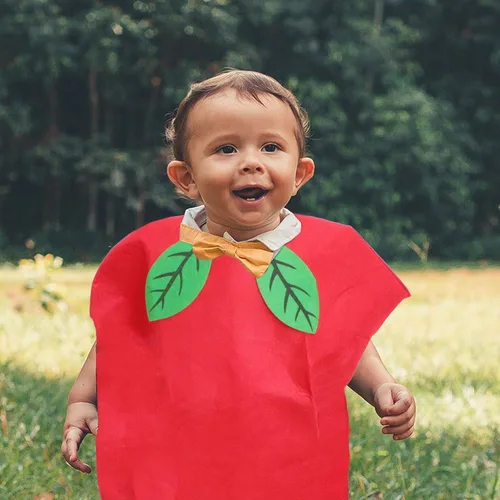 Vista 2 de Kesyoo - Disfraz de frutas y verduras para niños, para fiestas de disfraces, sandía, fresa, manzana, para niñas y niños