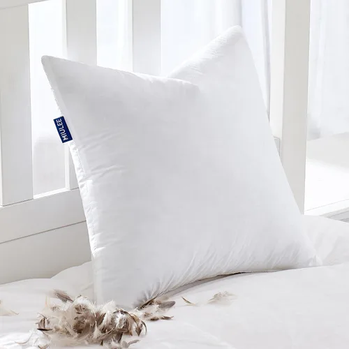Vista 11 de MIULEE - Relleno de almohada de plumas 12x20, cojín decorativo de plumón para sofá, cama, sofá, cama, relleno de almohada esponjoso de tela