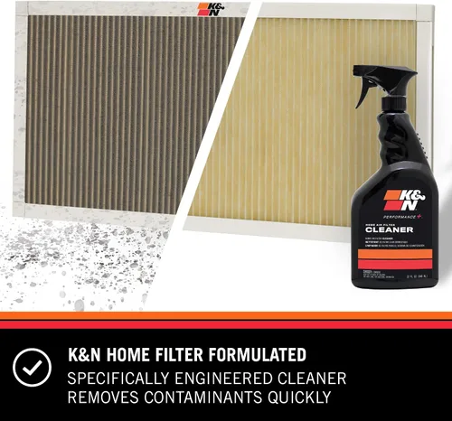 Vista 2 de K&N Limpiador de filtro HVAC: limpiador y refresco de filtro de botella de spray de 32 onzas; restaura el rendimiento del filtro de aire K&N Home