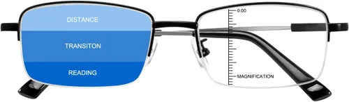 Vista 8 de MIRYEA Lentes de lectura progresivos multifocales para computadora, bloqueo de luz azul, sin línea, lectores multifocales para hombres y mujeres