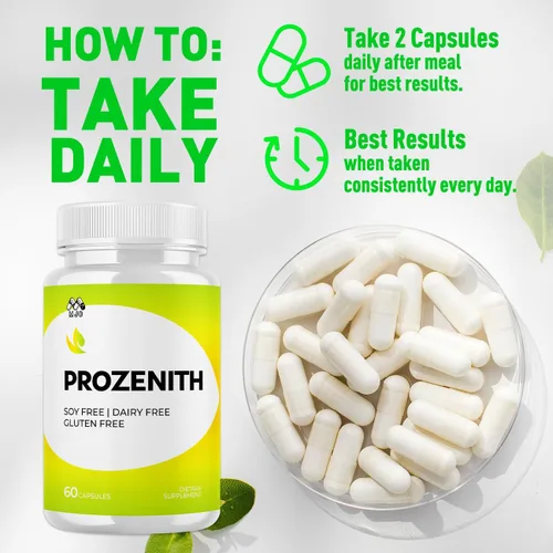 Vista 5 de Paquete de 3 cápsulas Prozenith, suplemento oficial de Prozenith con todos los ingredientes naturales, píldoras Pro Zenith Advanced Formula Wellness