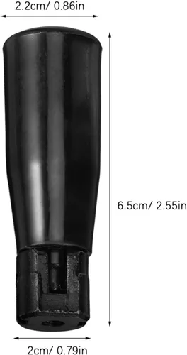 Vista 2 de 2 Pack Folding Machine Tool Handwheel Handle, Black Plastic