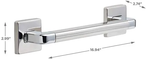Vista 2 de DELTA FAUCET 41912 - Barra de agarre angular moderna, 12 pulgadas, cromo pulido