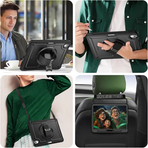Vista 5 de SEYMAC Funda protectora a prueba de golpes para iPad Air de 11 pulgadas M4, M3, M2 (2026/2025/2024), funda protectora a prueba de golpes