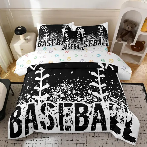 Vista 13 de Bodhi Juego de edredón deportivo 3D de baloncesto para adolescentes y niños, juego de ropa de cama de microfibra suave con fundas de almohada 4003