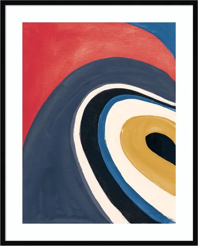 Vista 10 de Amanti Art Framed Wall Art Print 21x17 In the Groove I Retro by Danhui Nai, Abstract Wall Art, Modern Contemporary Decor, Small Poster Painting