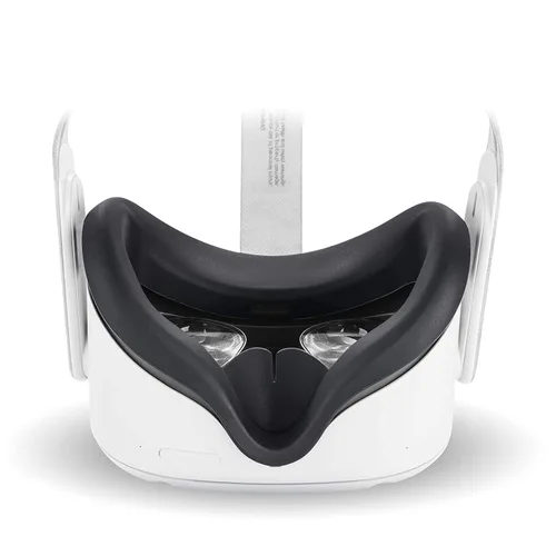 Vista 6 de Compatible with Meta Oculus Quest 2 Accessories Lengthening Controller Grip Cover with Battery Opening VR Shell Cover Silicone face Cover