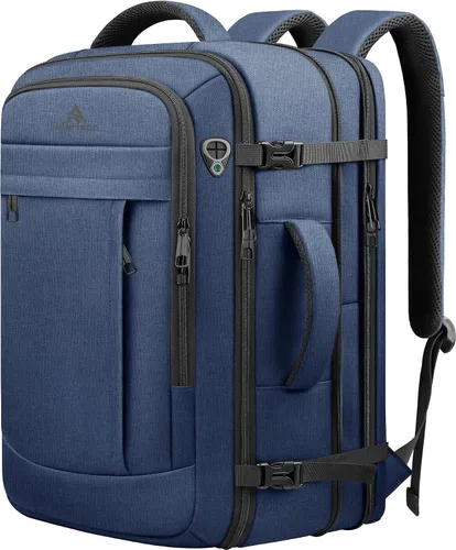 Vista 9 de AREYTECO Mochila de viaje para mujer, mochila de mano expandible de 50 L Amourpink