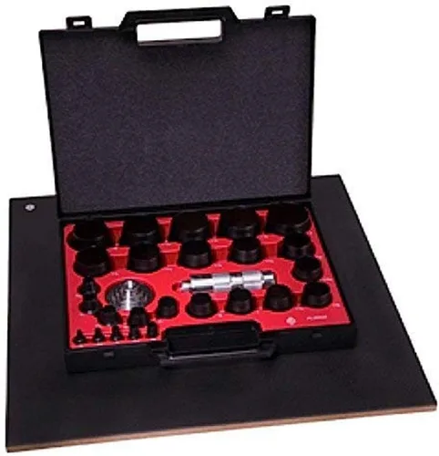 Vista 2 de Allpax AX1300 Kit de punzón hueco, 11 piezas, tipo agarre moleteado, acero