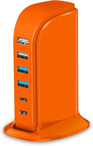Vista 9 de Bloque de cargador USB Upoy, estación de carga para múltiples dispositivos Apple, tira de alimentación USB Hub múltiples puertos, adaptador
