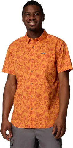 Vista 31 de Columbia - Camisa de manga corta para hombre Rapid Rivers con estampado, con cómodo elástico Colegial Navy Outback