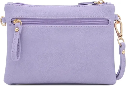 Vista 45 de Bolso de hombro cruzado con múltiples bolsillos y cremallera y correa de muñeca pequeña