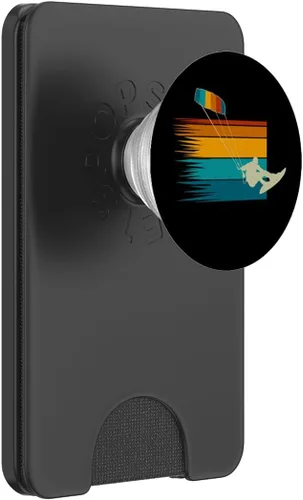 Vista 8 de Kitesurfer Kiteboard Kitesurf Vintage-Surf Kitesurf PopSockets Adhesivo PopGrip