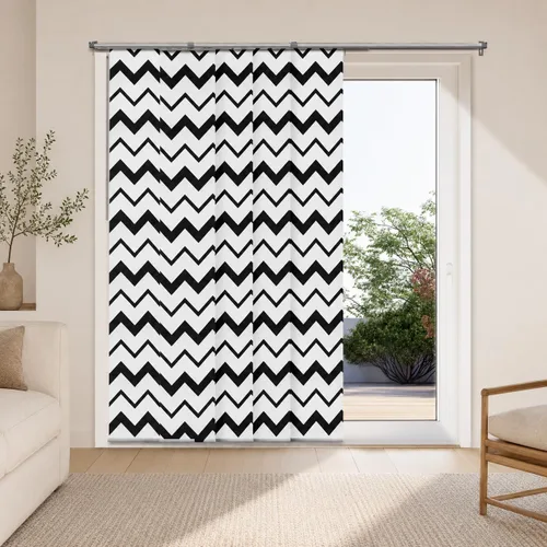 Vista 29 de CHICOLOGY Elegantes Persianas Verticales Transparentes Blancas para el Hogar, Ventanas Interiores Grandes, Puerta Corrediza, Patio (78" An x 84" Al)