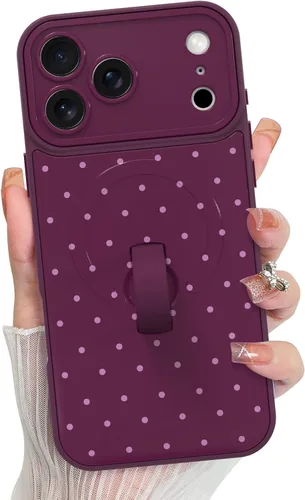 Vista 59 de KANGHAR Compatible con iPhone 17 Pro Case Spot Pattern - Negro Mancha rosada negra
