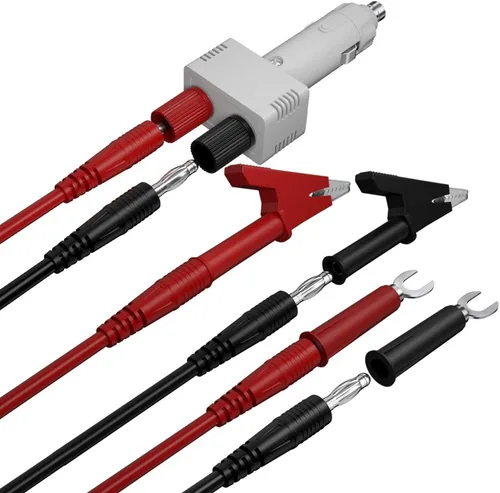 Vista 2 de Enchufe para encendedor de cigarrillos de 12 V a hembra Adaptador de cable de alimentación Kit de cable de extensión Pinzas de cocodrilo