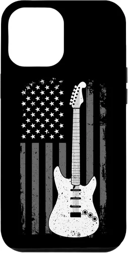 Vista 10 de iPhone 12 mini guitarra americana bandera de Estados Unidos reproductor de música Guitarrista eléctrico caso de regalo