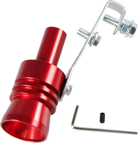 Vista 7 de Silbato de tubo de escape universal, negro, simulador de sonido turbo, silenciador de ruido, compatible con motocicleta, camión, autos, moto