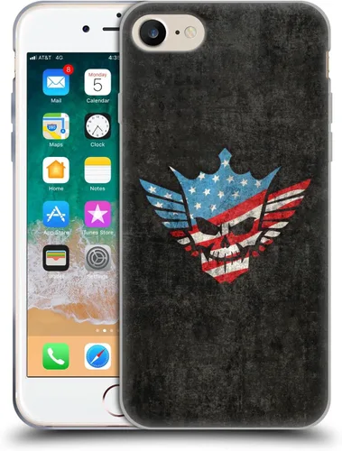 Vista 88 de Head Case Designs Funda de gel suave con licencia oficial de la WWE American Nightmare Flag Cody Rhodes Graphics compatible con Apple iPhone 7