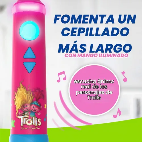 Vista 2 de FIREFLY Juego de cepillo de dientes Sonic Smart Action Trolls con luces